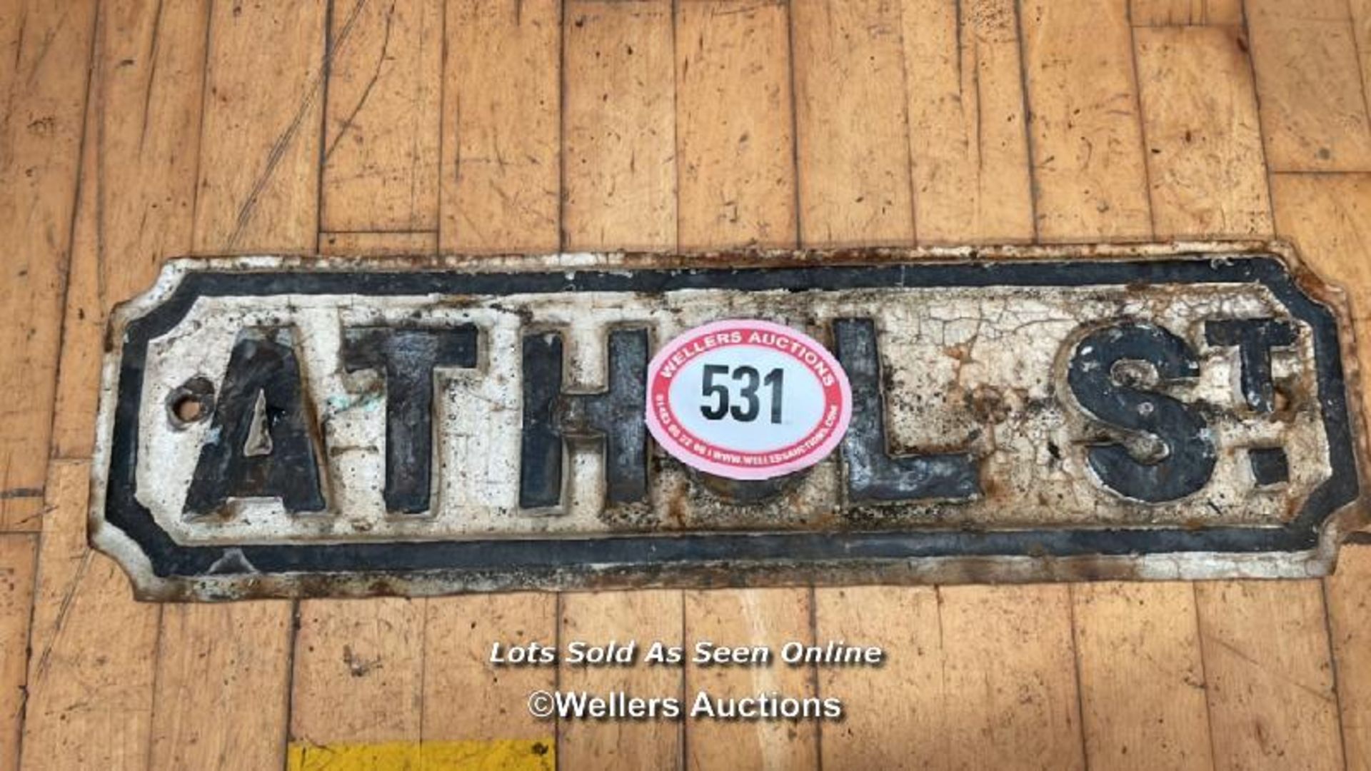 ATHOL ST CAST IRON SIGN, 65CM (L) X 18CM (H) - Image 2 of 2