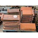 MIXED PALLET OF APPROX. 45X RED ROOF RIDGE TILES, MOSTLY 20", 110 ANGLE