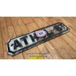 ATHOL ST CAST IRON SIGN, 65CM (L) X 18CM (H)