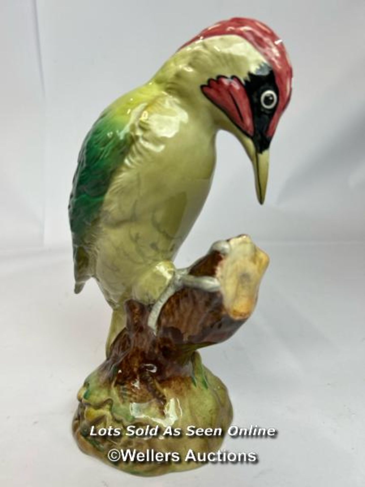 Rare Beswick 'Green Woodpecker' No.1218, in very good condition, 22cm high / AN9 - Image 2 of 3