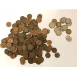 A large quantity of George VI coins dated 1937 - 1951 / AN9