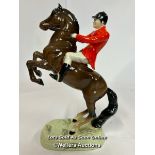 Rare Beswick 'Huntsman On Rearing Horse' No. 868, 25cm high, damage to one of the horses ears / AN9