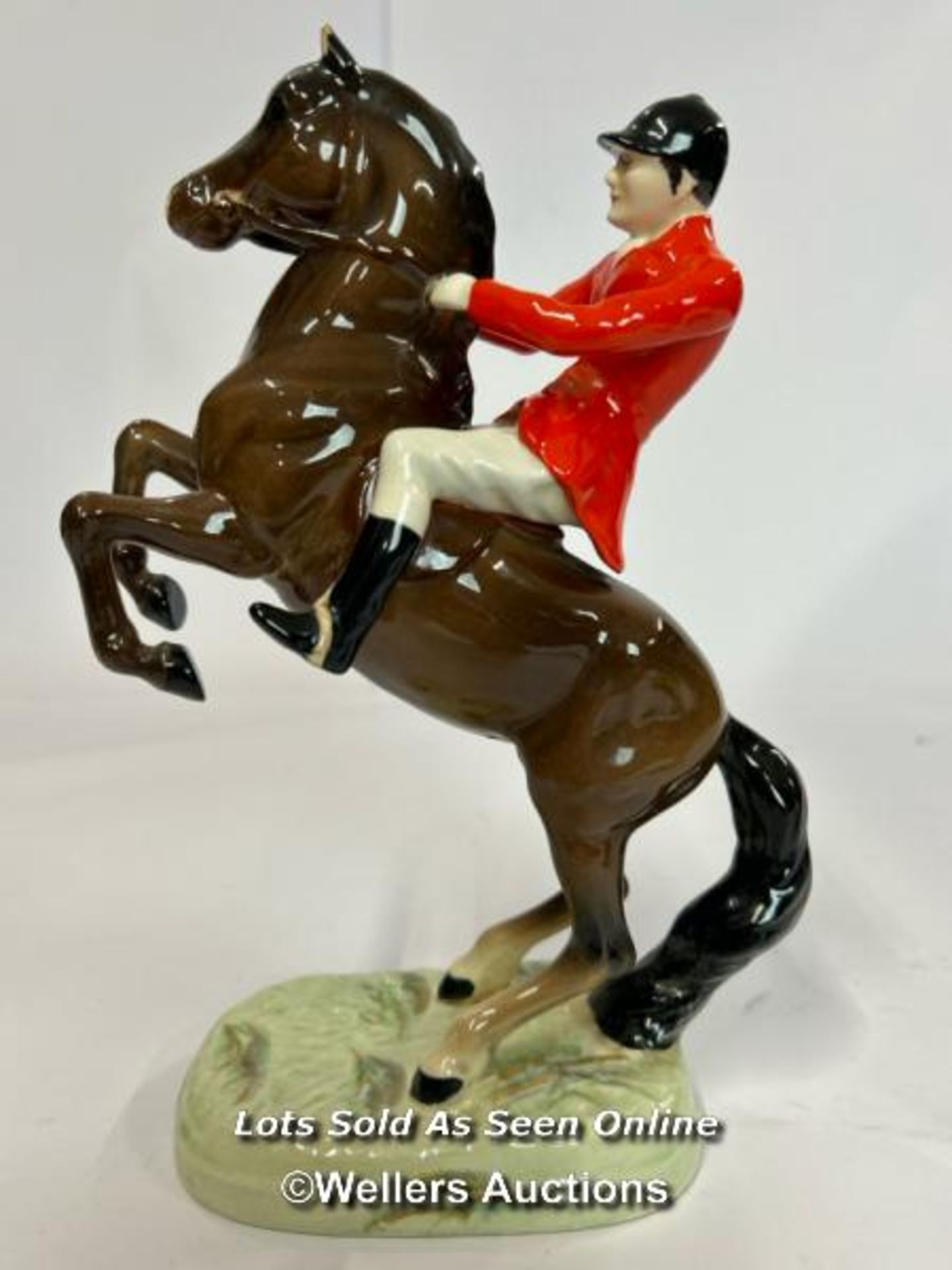 Rare Beswick 'Huntsman On Rearing Horse' No. 868, 25cm high, damage to one of the horses ears / AN9