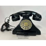 Retro Astral black telephone 'Whitehall 1212', converted to push button dial / AN9