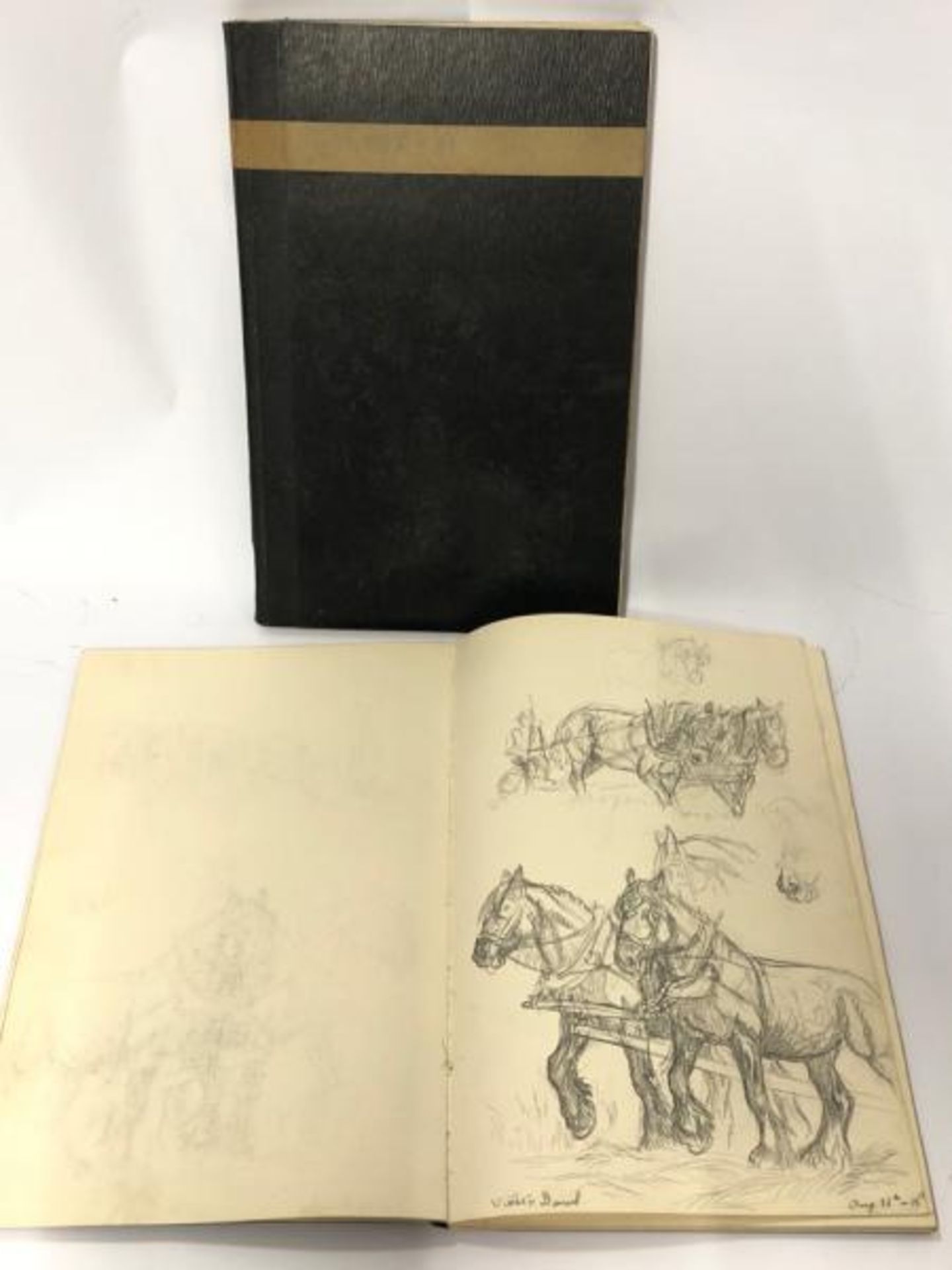 Helen Collins (1921-1990) two artists sketch books circa 1938-39, containing pencil figurative,