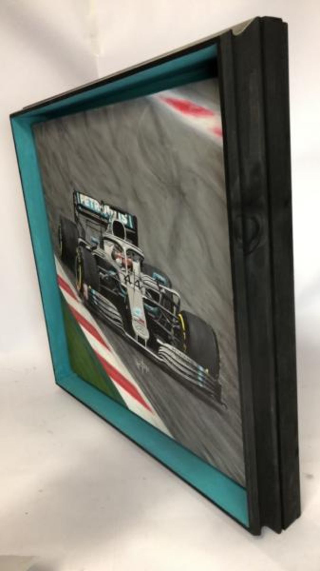 John Victor, "The F1 One" (Mercedes AMG F1 W10) acrylic on canvas, signed with certificate, 50 x - Image 4 of 6