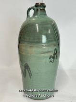 Large glazed pottery jug with hole for a tap, 52cm high / AN21