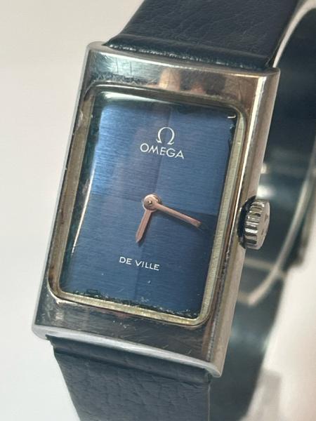 Rare ladies vintage Omega De ville automatic watch with chequered quarter dial, c1960's / SF