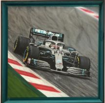 John Victor, "The F1 One" (Mercedes AMG F1 W10) acrylic on canvas, signed with certificate, 50 x