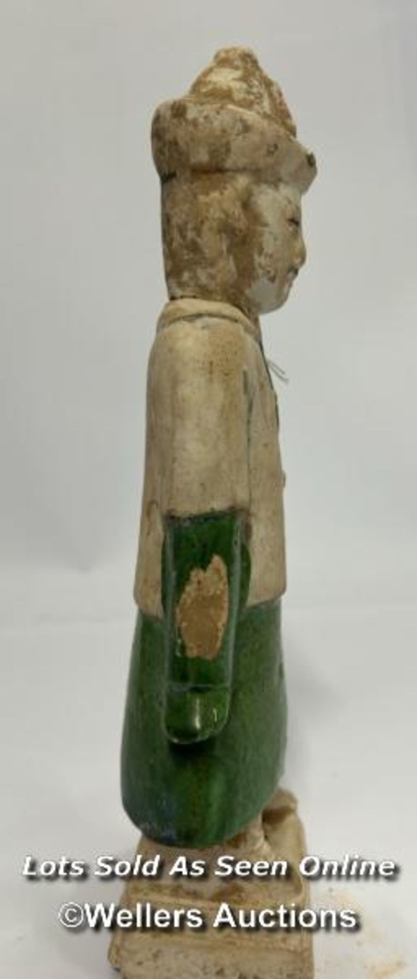 Chinese pottery part glazed figure, 26cm high / AN13 - Image 7 of 10