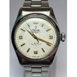 Tudor Oyster-Prince stainless steel perpetual gents watch no. 7909 152986, good condition with suede