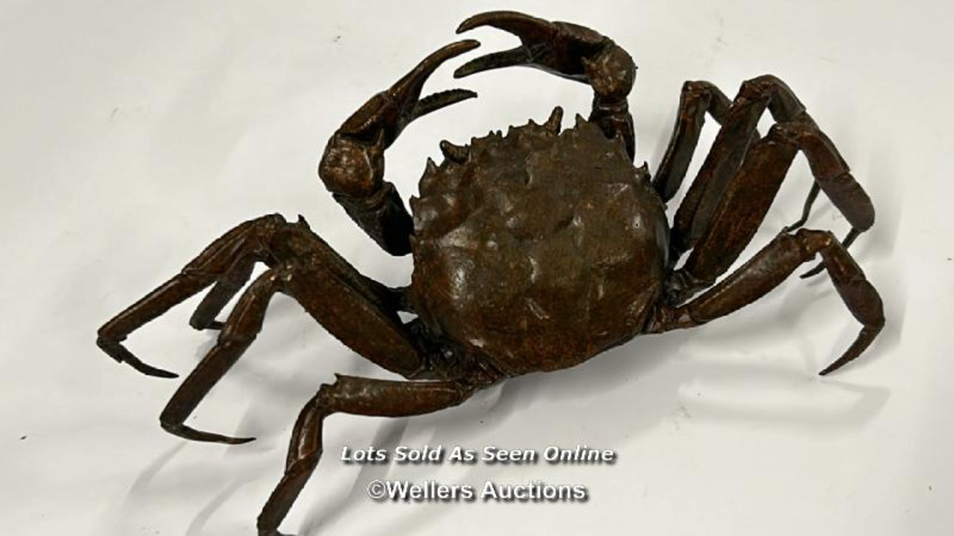 Bronzed metal decorative Crab, 15cm wide / AN13 - Bild 2 aus 3