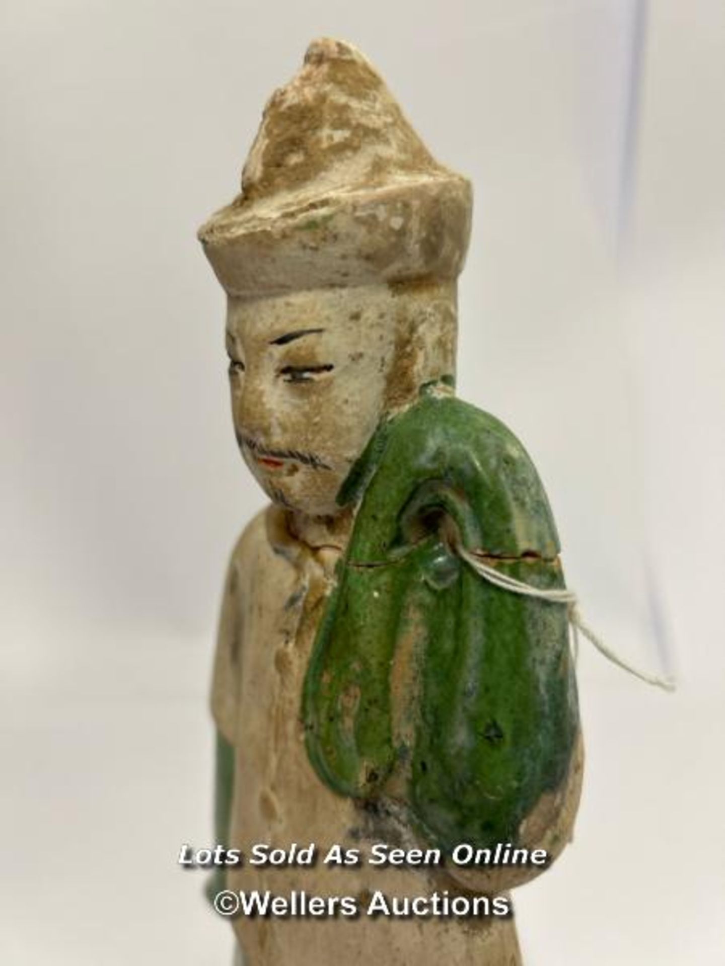 Chinese pottery part glazed figure, 26cm high / AN13 - Image 2 of 10