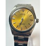 Gents vintage 1965 Rolex Oyster, perpetual superlature chronometer watch with champagne dial and