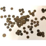 Over one hundred George V coins dated 1913 - 1936 ( some years missing) / AN9