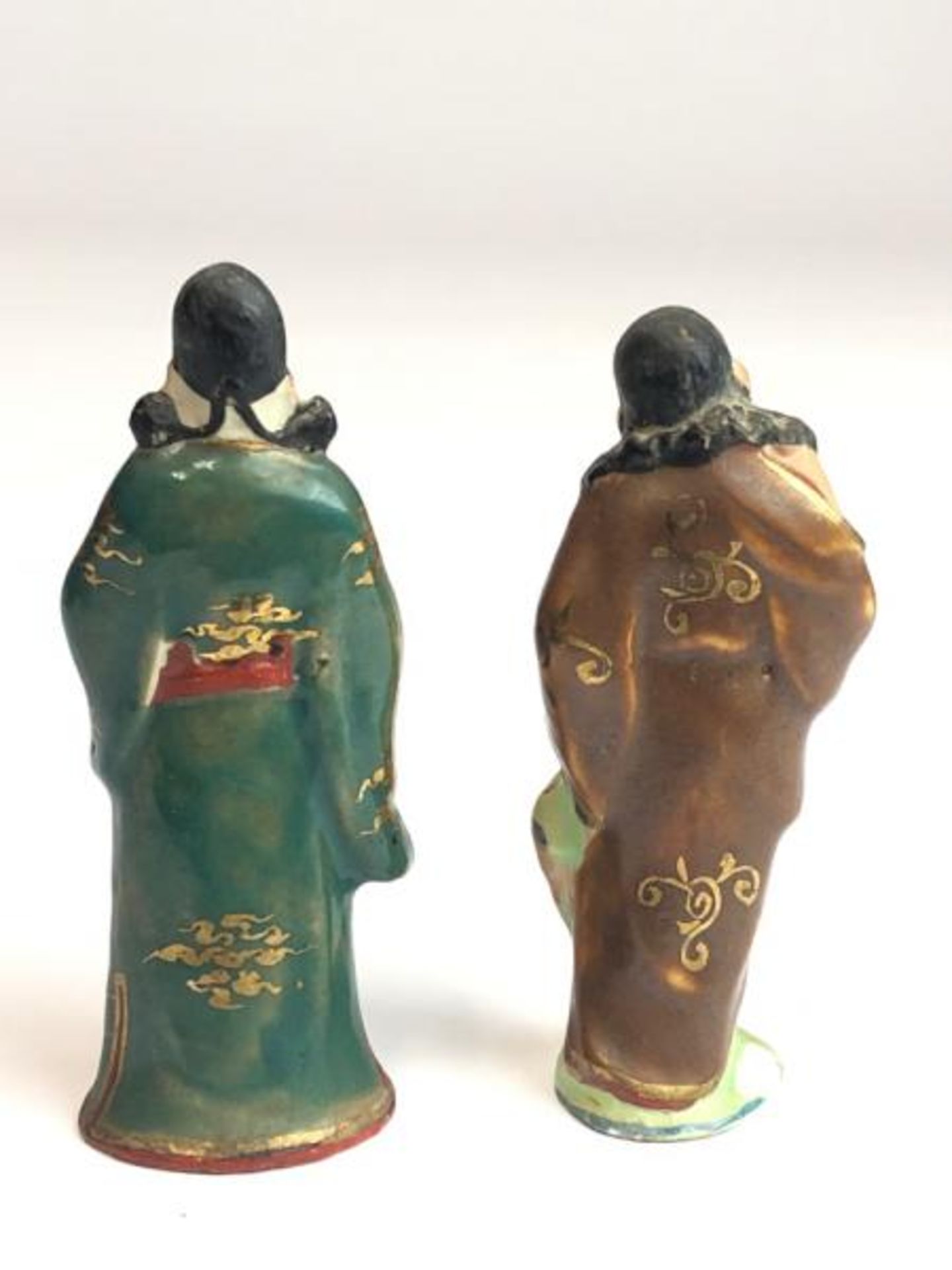 Eight Chinese miniature hand painted figurines representing the eight immortals, tallest 7cm - Image 6 of 13