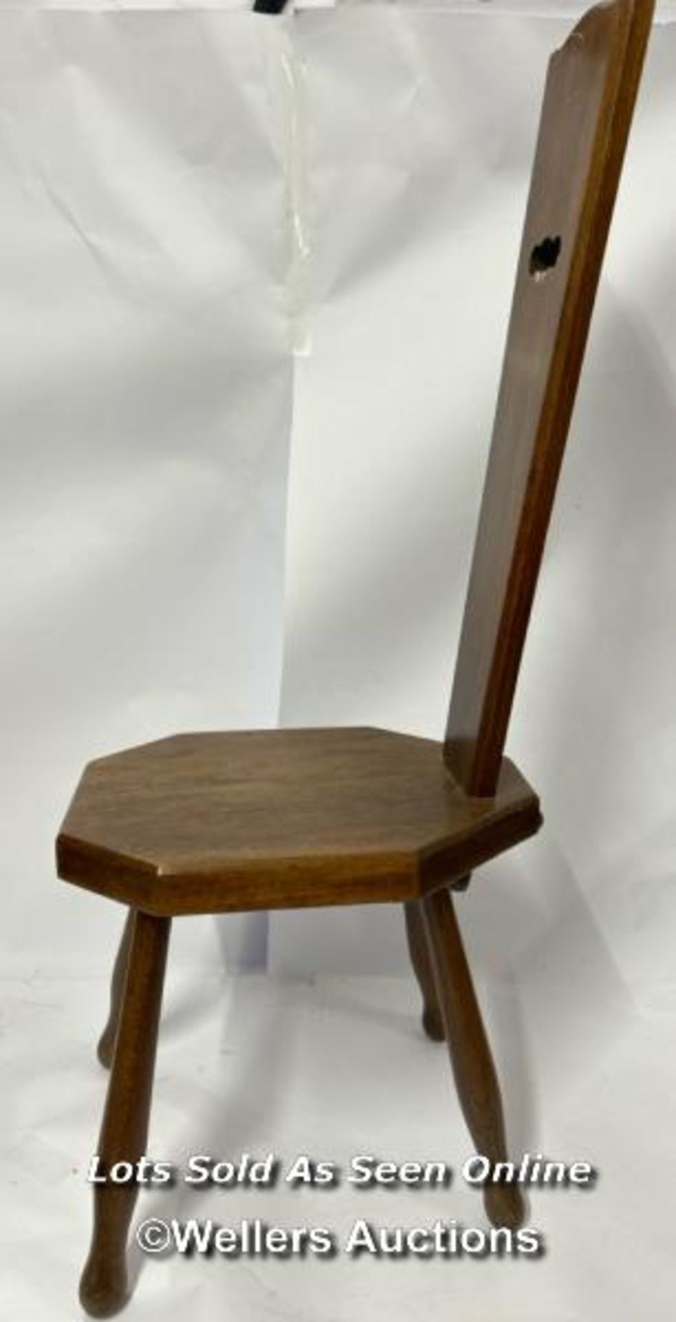 Antique oak spinning chair, 91cm high / AN26 - Bild 2 aus 2