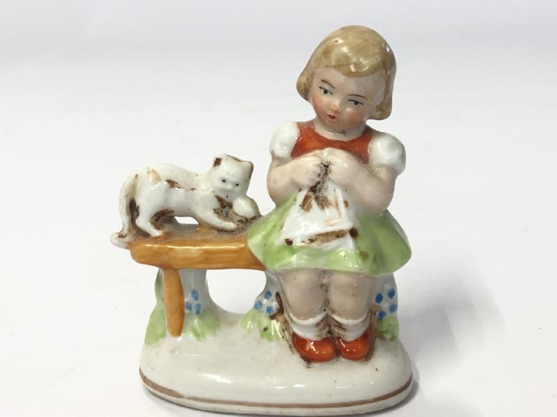 Ceramics including a vintage German porcelain figure of a hockey player, Spode "Lindisfarne - Image 6 of 14