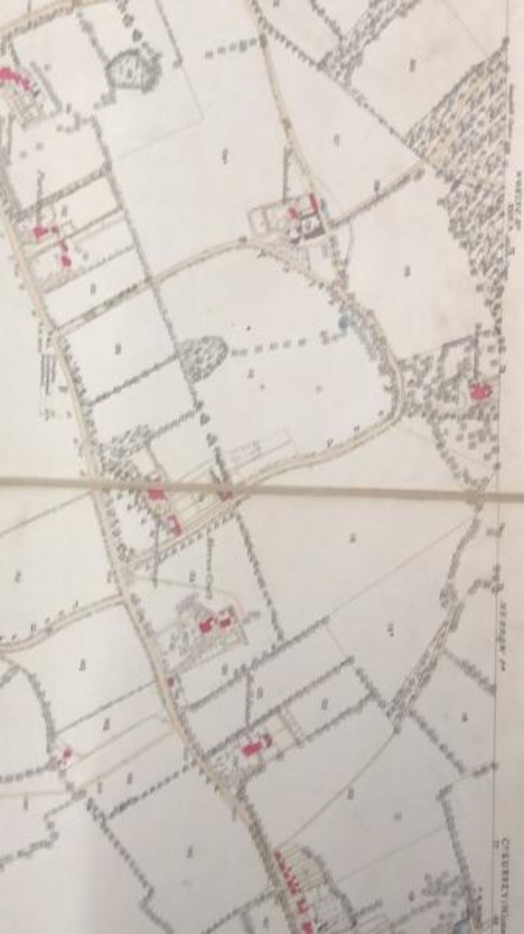 A large 25 inches to 1 mile scale map of Guildford, surveyed in 1827, 202.5cm x 134.5cm opened, - Image 15 of 16