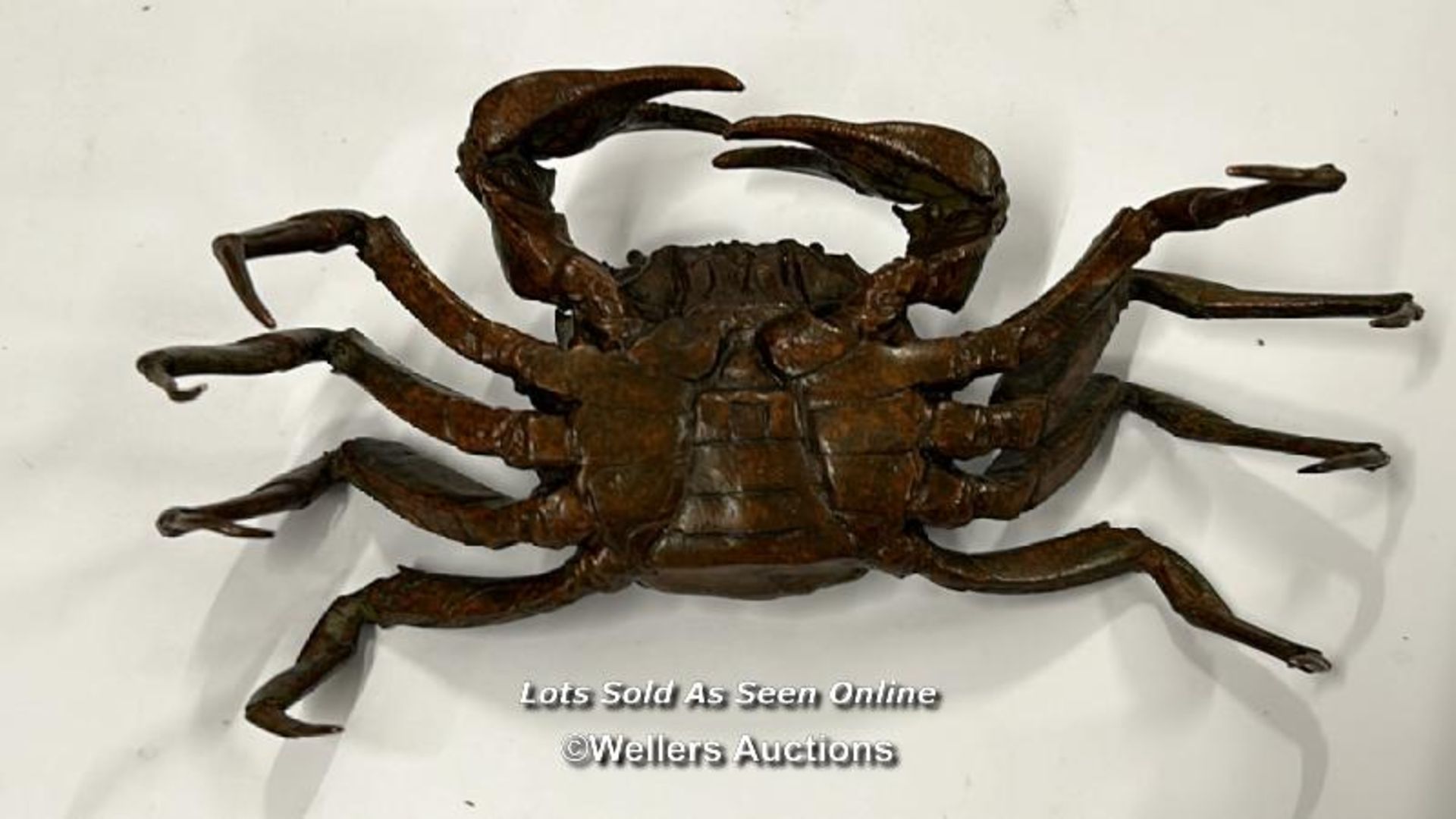 Bronzed metal decorative Crab, 15cm wide / AN13 - Image 3 of 3