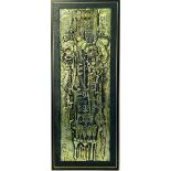 Bruce Onobrakpeya (b.1932, Nigeria) "Egbene II" metal foil relief, number 14/45, 1986, signed,