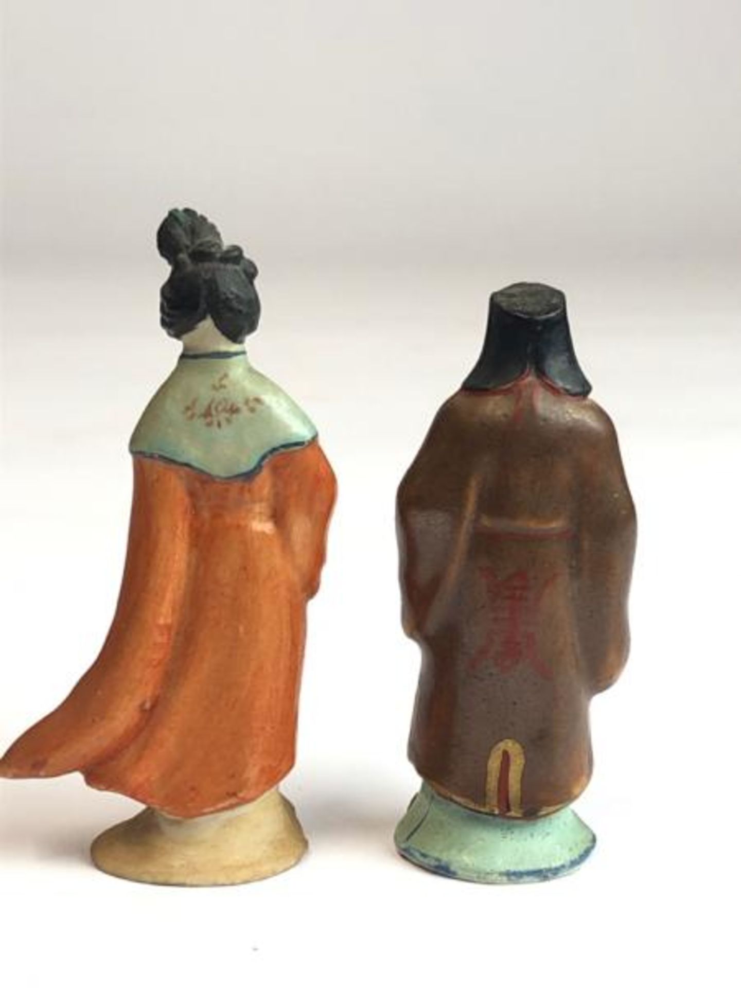 Eight Chinese miniature hand painted figurines representing the eight immortals, tallest 7cm - Image 9 of 13