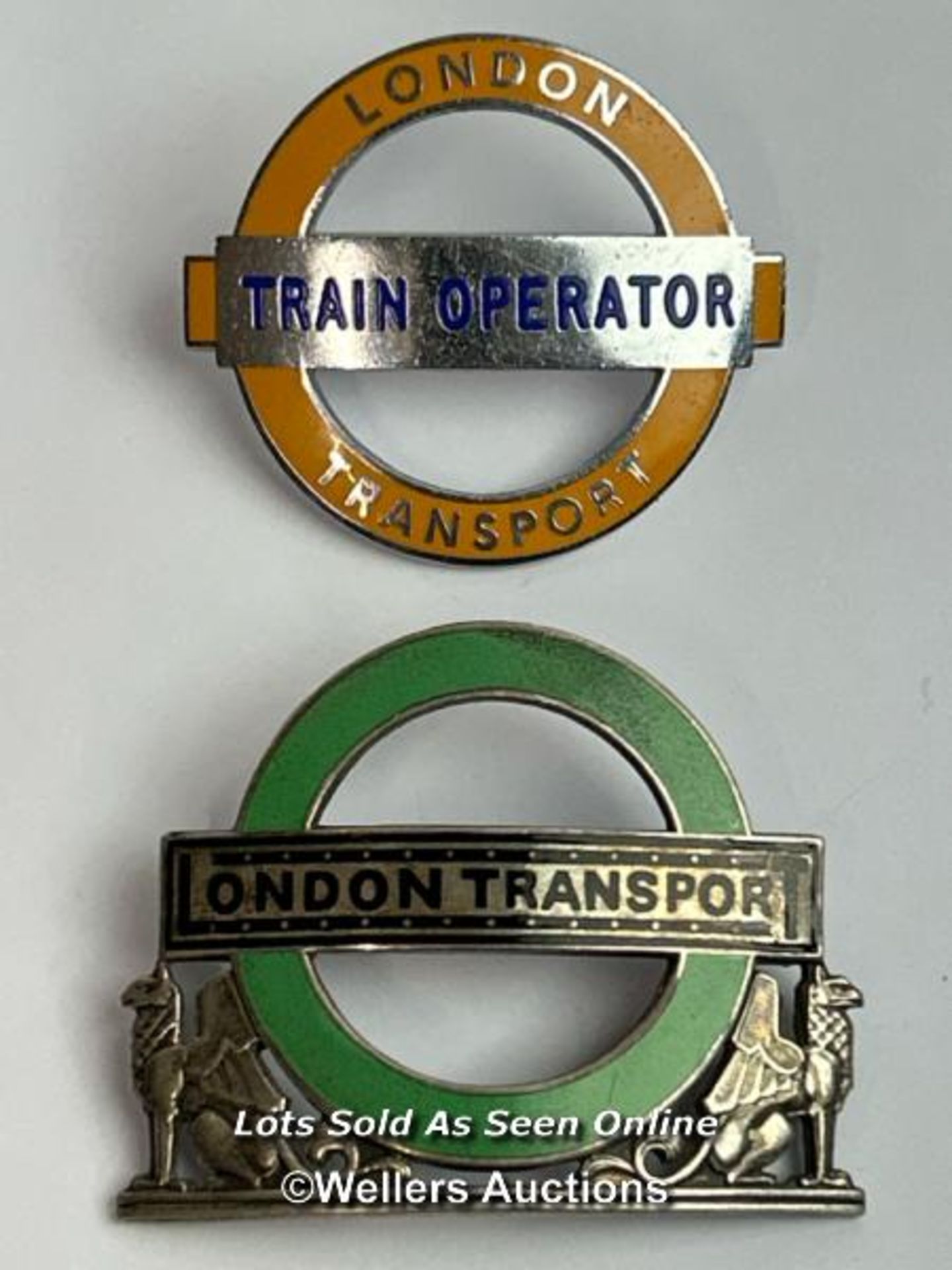 Rare London Transport County Buses & Green Line Coaches Inspector's cap badge no.3013, green