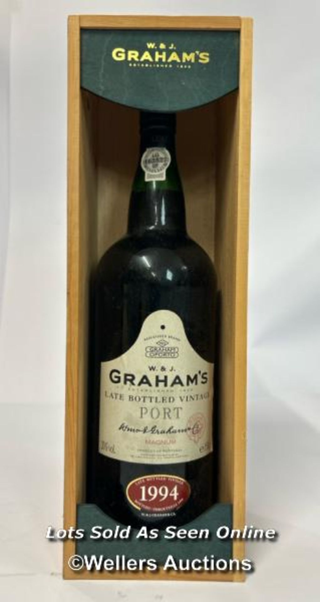 Boxed magnum (150cl) of 1994 Grahams Port, 20% Vol, unopened / AN15