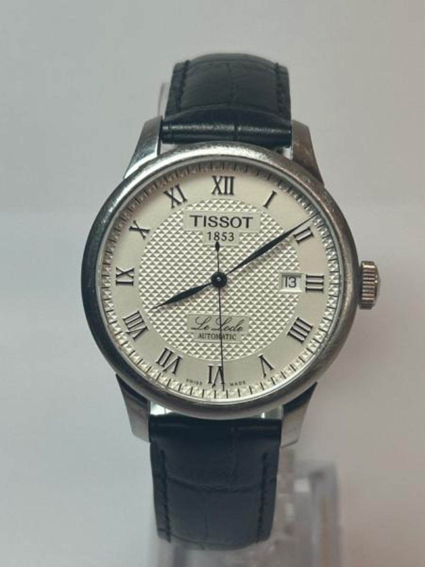 Gents Tissot Le Locle stainless steel automatic watch with original leather strap, no.L164/264-1 /