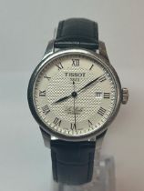 Gents Tissot Le Locle stainless steel automatic watch with original leather strap, no.L164/264-1 /