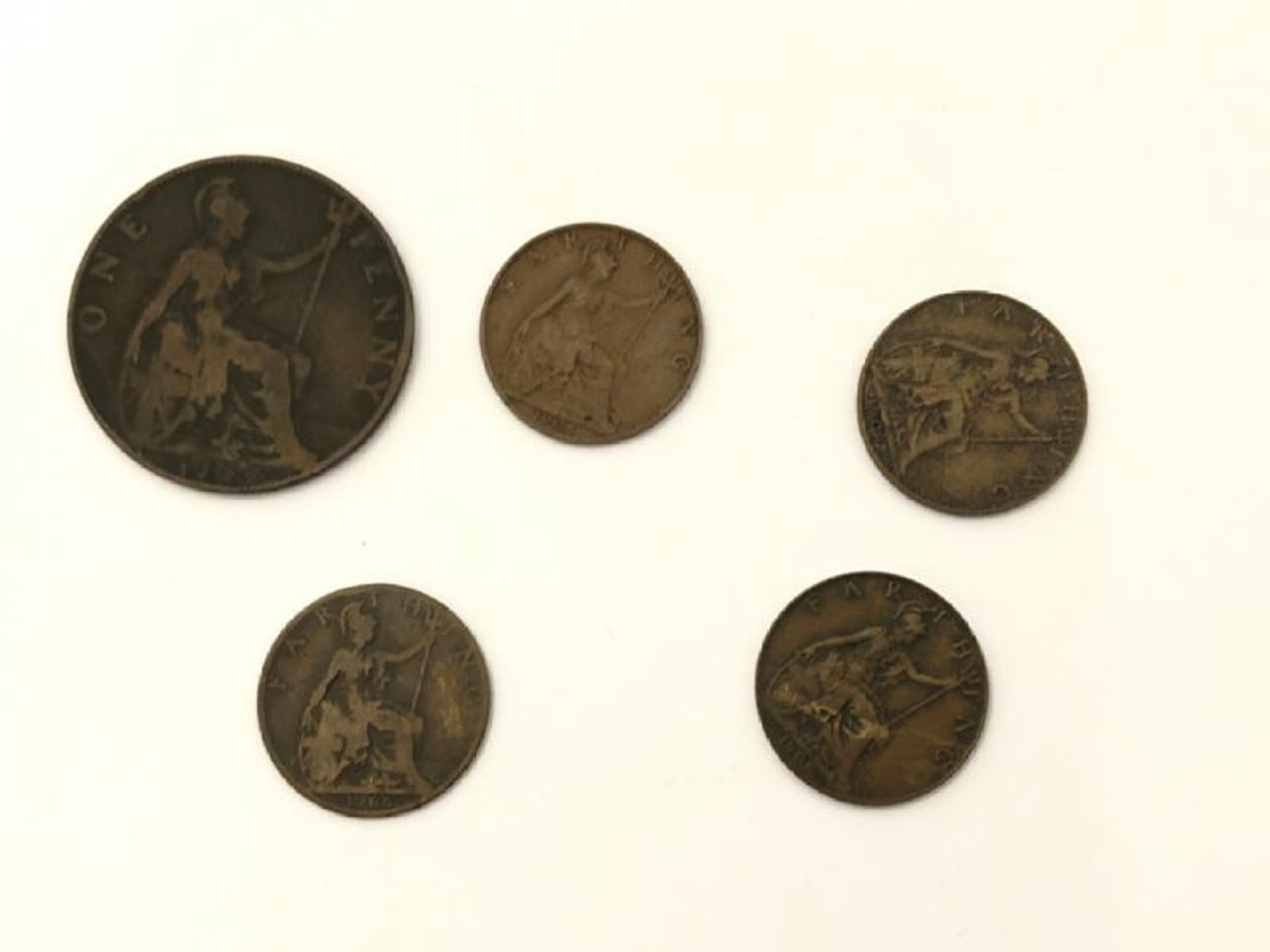 Five Queen Victoria coins dated 1840, 1879, 1862, 1898 and 1900 with five Edward VII coins / AN9 - Image 5 of 7