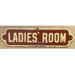 Vintage enamel railway sign "LADIES' ROOM" , 57x13.2cm