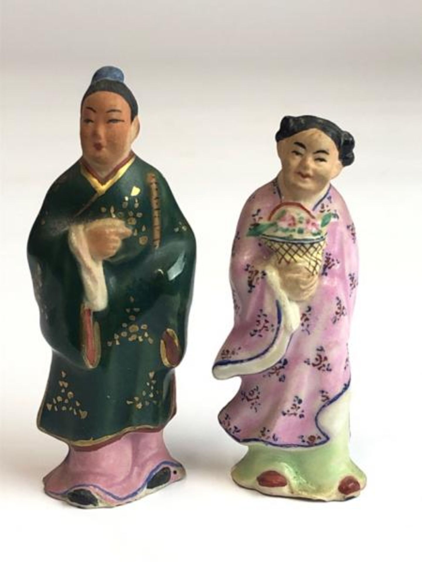 Eight Chinese miniature hand painted figurines representing the eight immortals, tallest 7cm - Image 11 of 13