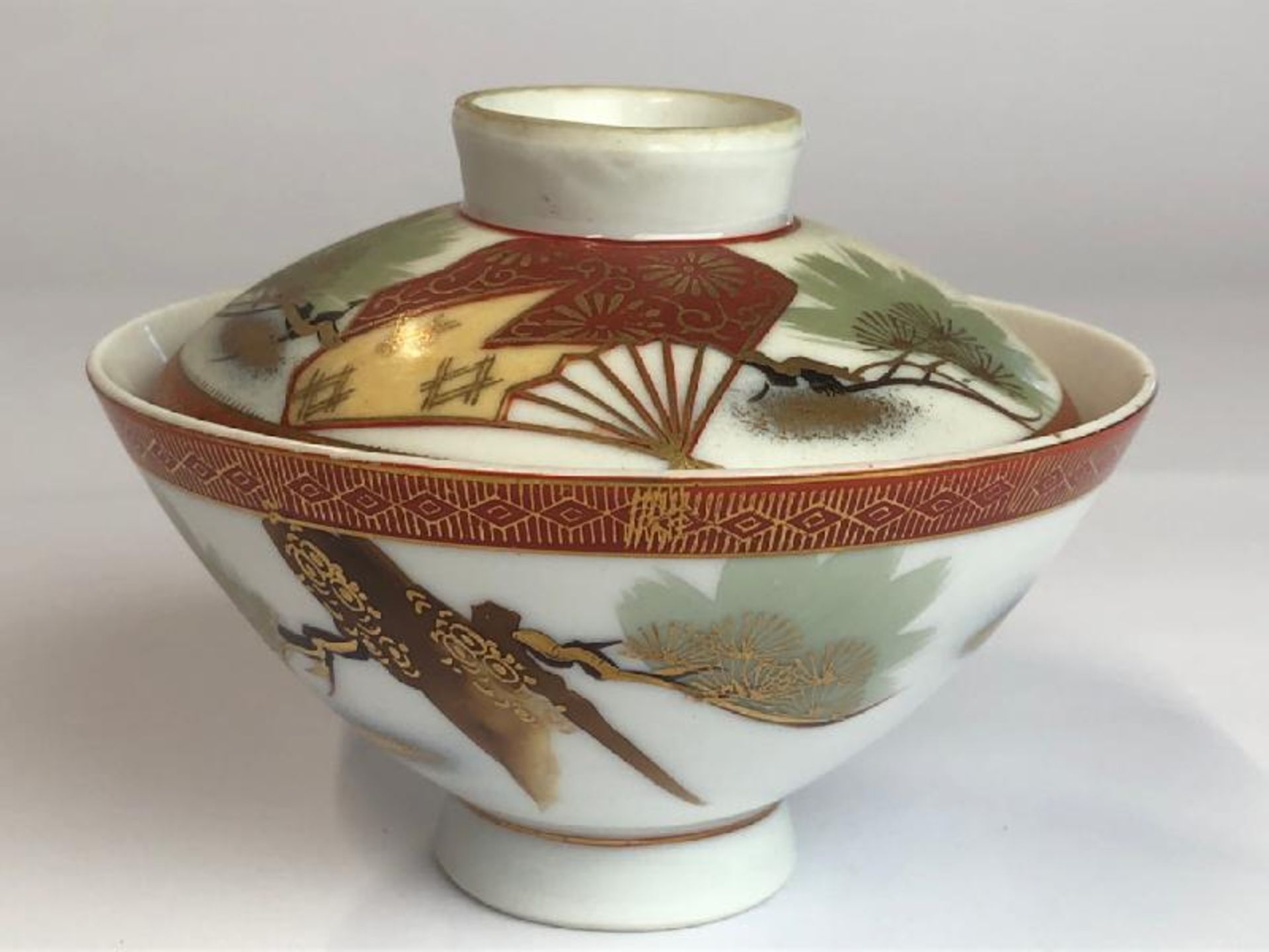 Collection of vintage oriental ceramics including Japanese tea cups with lids, small Chinese - Image 8 of 23