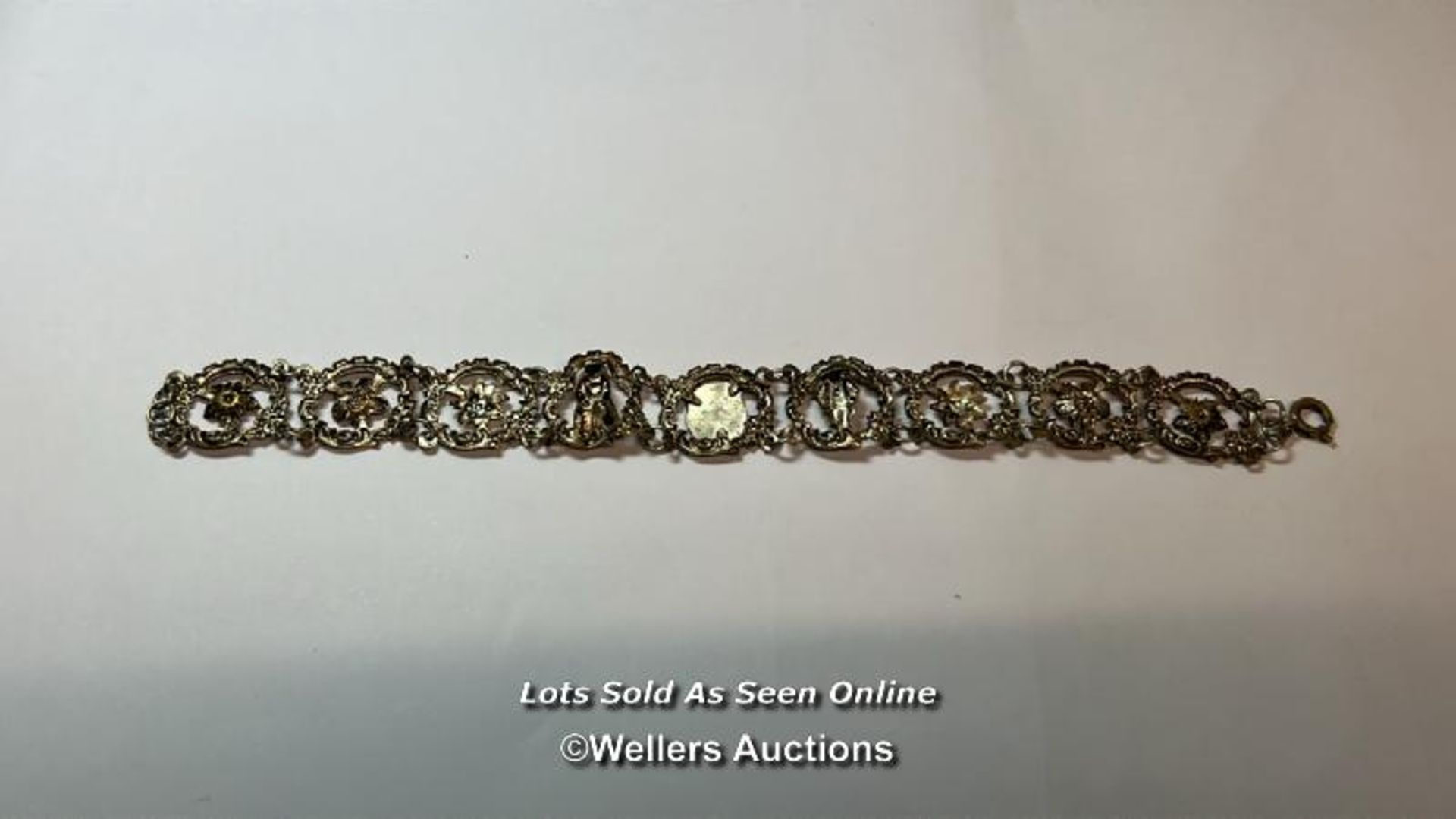 Vintage Austro-Hungarian white metal and enamel bracelet / SF - Bild 2 aus 2