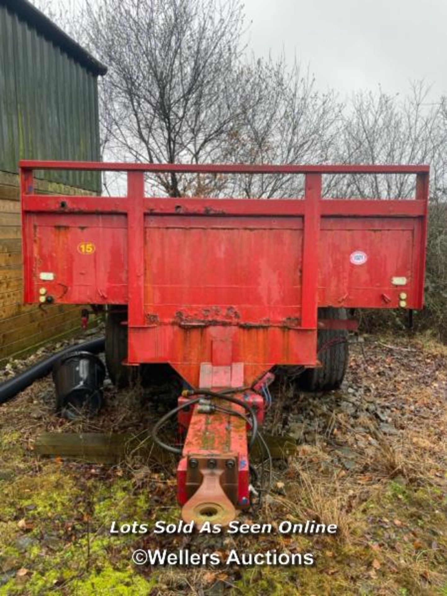 1992 WESTBY TRAILERS TWIN AXLE TRAILER, CHASSIS NO: 92081, 16FT 6INCH, GROSS WEIGHT 18 TONNES, REG - Image 3 of 13