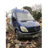 2010 MERCEDES SPRINTER VAN, REG: WV60 XSW, INDICATING APPROX. 175,891 MILES, 6 SPEED MANUAL GEAR