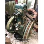 ENGINE BY LISTER, SERIAL NO. 1962813, INCL. GENERATOR, DIMENSIONS 100CM (H) / NO VAT ON HAMMER