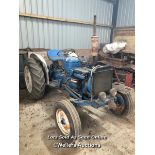 1968 FORD 3000 TRACTOR, REG: OTT 696G, DIESEL ENGINE, INIDCATING 4028 HOURS, INCL. LOGBOOK, LARGE