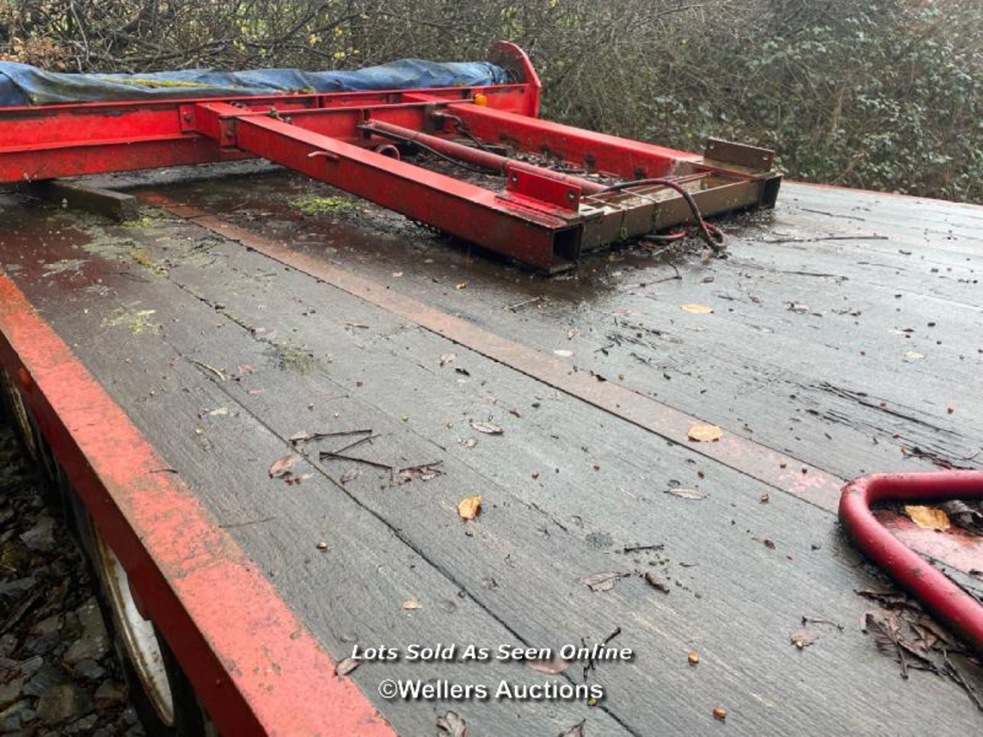 1992 WESTBY TRAILERS TWIN AXLE TRAILER, CHASSIS NO: 92081, 16FT 6INCH, GROSS WEIGHT 18 TONNES, REG - Image 8 of 13