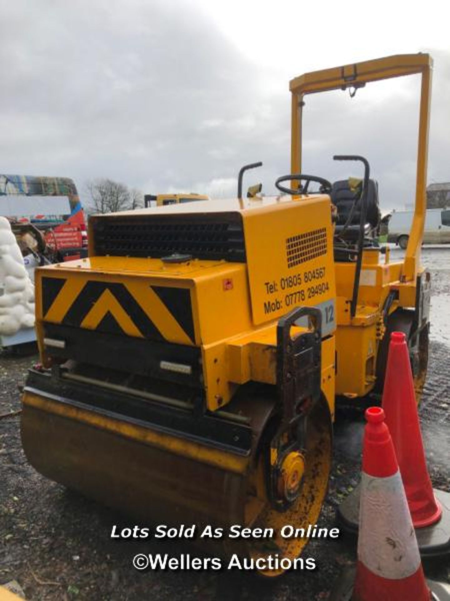 HAMM HD12 120 TWIN DRUM VIBRATING ROLLER, INDICATING 1413 HOURS, DEUTCH 2 CYLINDER ENGINE, DATA