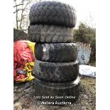 *6X 17.5X25 STEEL RADIAL USED TYRES / THIS LOT IS SUBJECT TO VAT ON HAMMER PRICE