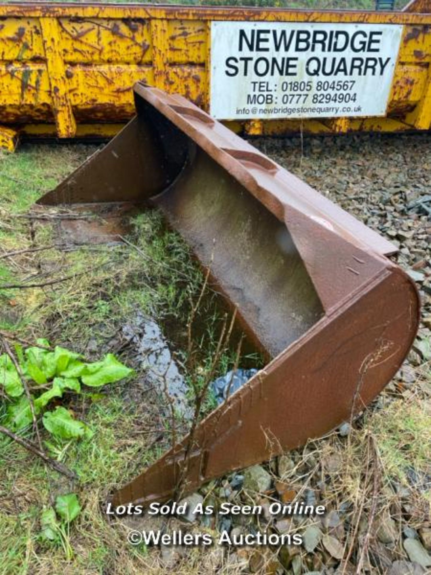 GENERAL PURPOSE BUCKET WITH PIN AND CONE FITTINGS, 7FT / NO VAT ON HAMMER PRICE - Image 5 of 5