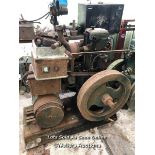 ENGINE BY LISTER, SERIAL NO: 3780513, INCL. GENERATOR AND STARTING HANDLE, DIMENSIONS 100CM (H) / NO