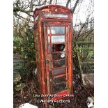 ORIGINAL BRITISH TELEPHONE BOX, 245CM (H) X 85CM (W) X 90CM (D) / NO VAT ON HAMMER PRICE