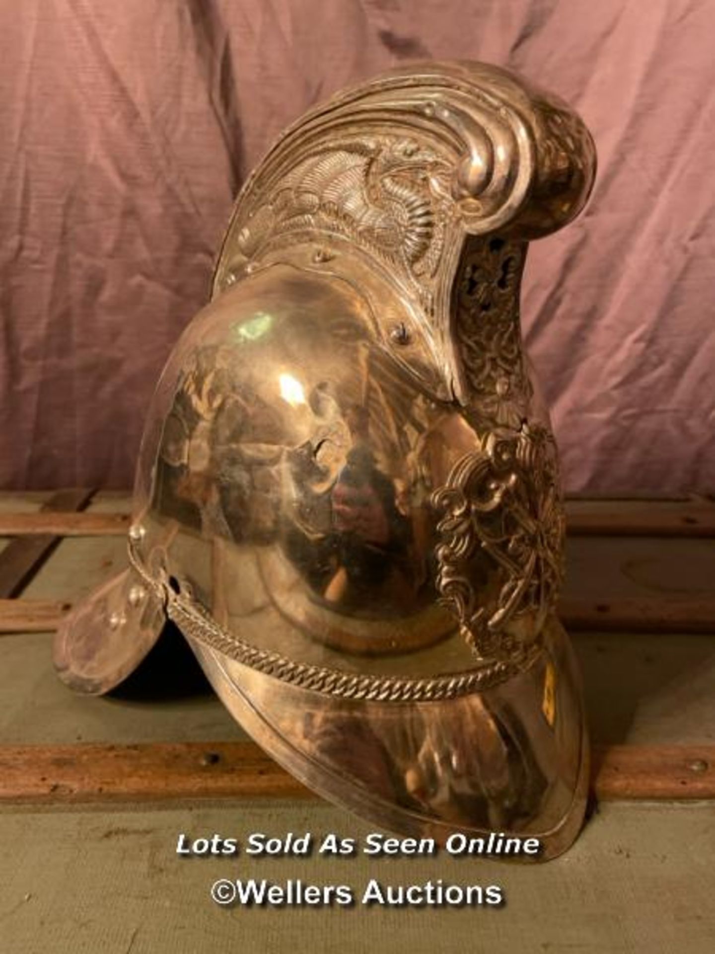 CIRCA 1930 ENGLISH SILVERED OFFICERS MERRYWEATHER HELMET