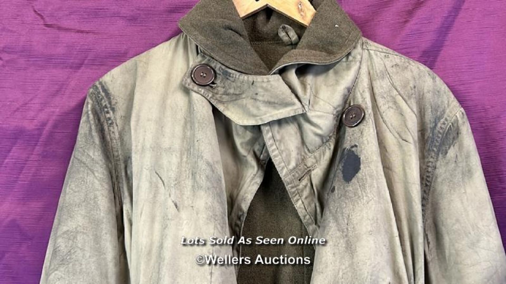 KHAKI MILITARY JACKET WORLD WAR TWO STYLE, USED IN THE 2014 FILM 'FURY' - Image 2 of 5