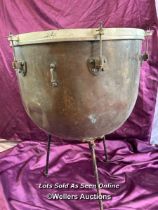 MILITARY COPPER KETTLE DRUM, DIAMETER 57CM, HEIGHT 82CM