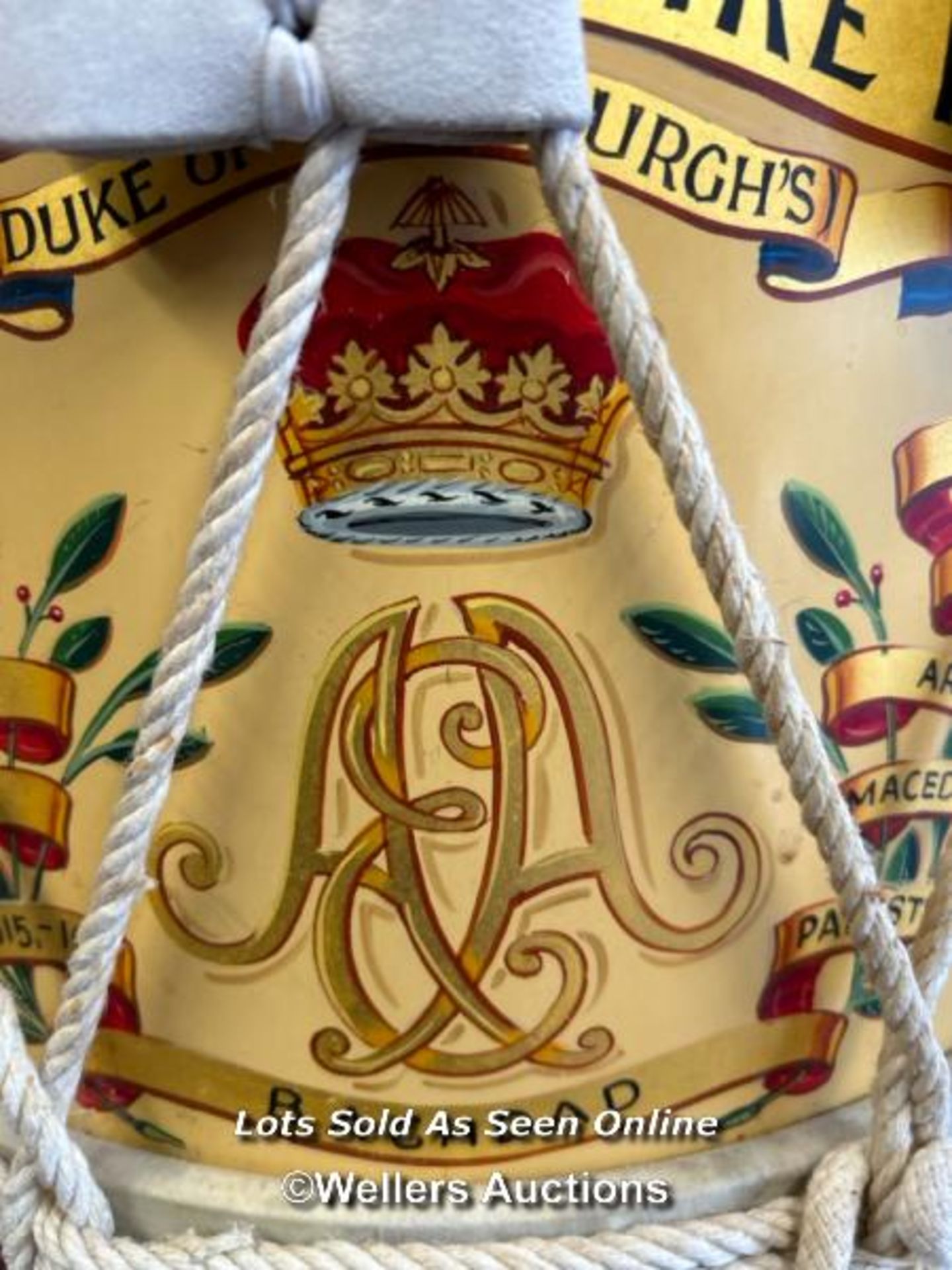 MILITARY BAND DRUM FROM THE '4TH BN THE WILTSHIRE REGIMENT' WITH BATTLE HONOURS, PRE WORLD WAR TWO - Image 4 of 10