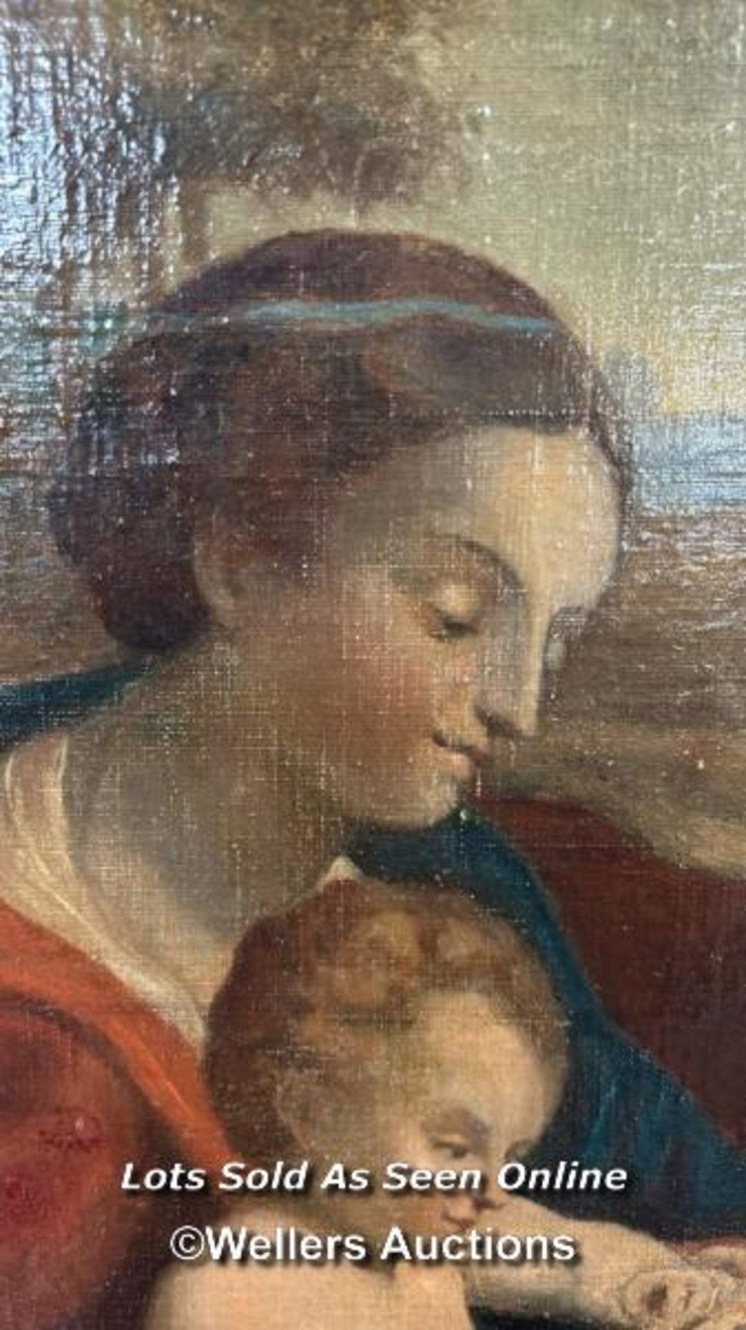 OIL ON BOARD DEPICTING FAMILY WITH YOUNG CHILD, COPY OF ITALIAN RENAISSANCE, 61 X 50CM - Image 2 of 4